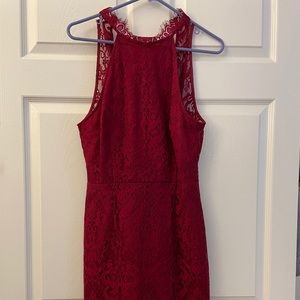 Bb Dakota size 4 red lace dress